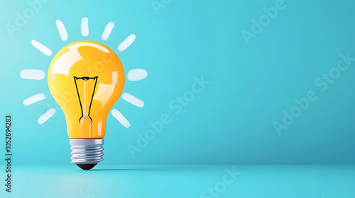 Innovative ideas and bright solutions the power of creativity represented by a light bulb in a minimalist setting
