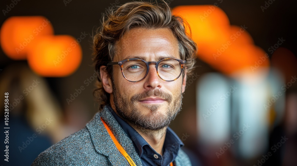Portrait of a Man with Glasses and a Beard Portrait of a Man with Glasses and a Beard