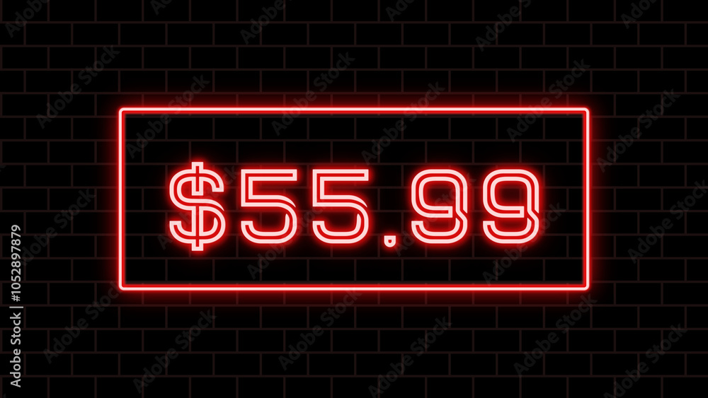 $55.99 のネオン文字 $55.99 のネオン文字