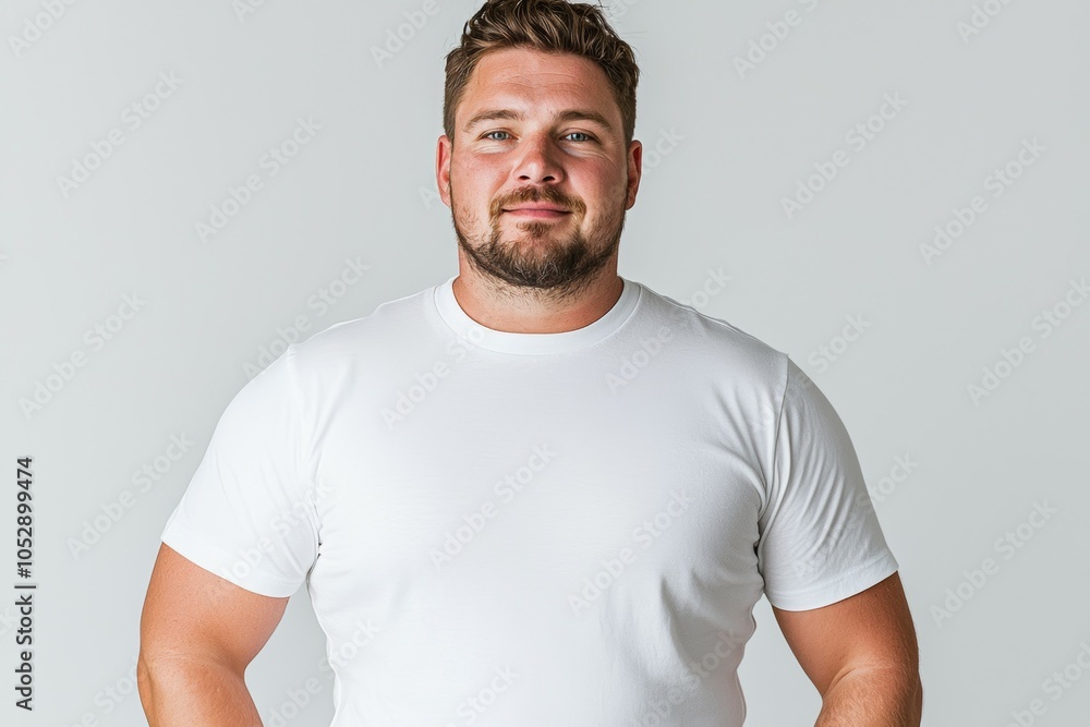 A man with a beard and a white shirt is smiling A man with a beard and a white shirt is smiling