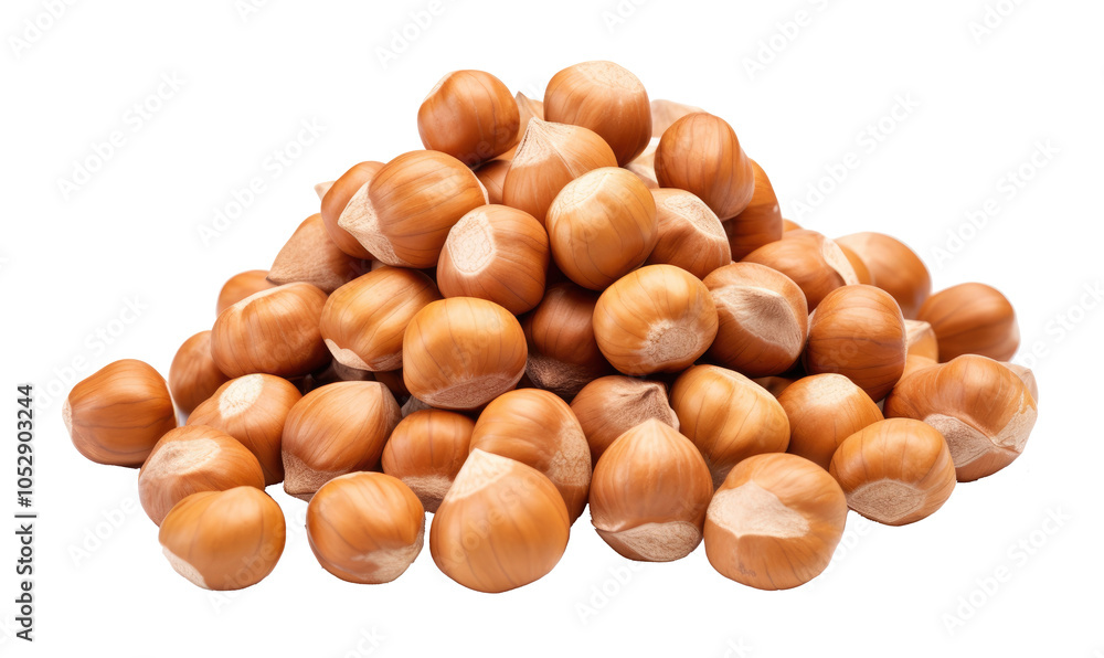 Falling hazelnuts on transparent background Falling hazelnuts on transparent background