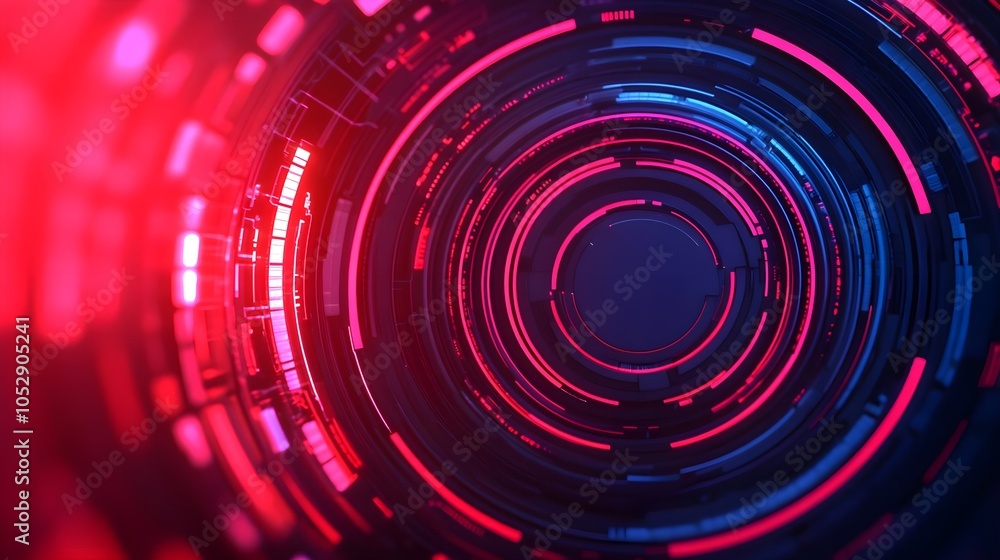 Abstract Neon Circular Background Abstract Neon Circular Background