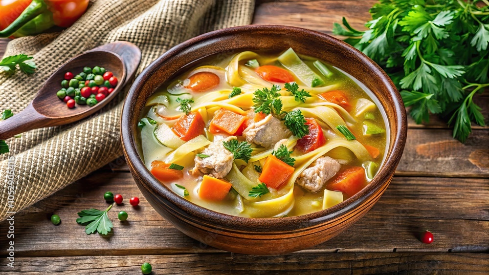 Traditional Romanian chicken noodle soup with vegetables , Romanian, traditional, chicken, noodle soup, vegetables, homemade Traditional Romanian chicken noodle soup with vegetables , Romanian, traditional, chicken, noodle soup, vegetables, homemade