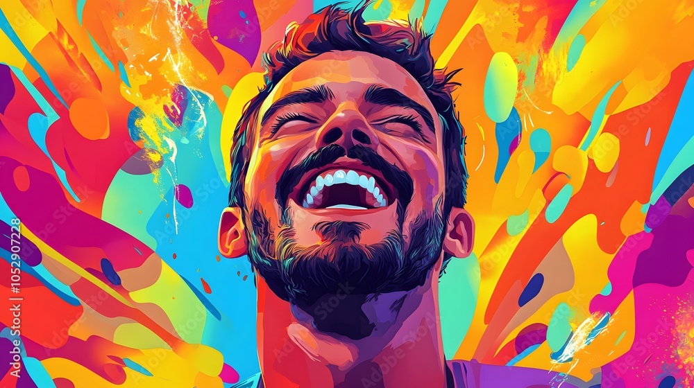 happy man smiling businessman entertainer artist pop art comics. happy man smiling businessman entertainer artist pop art comics.