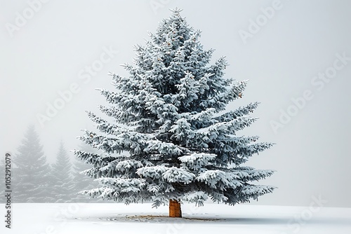 Spruce Tree isolated on white background. photo