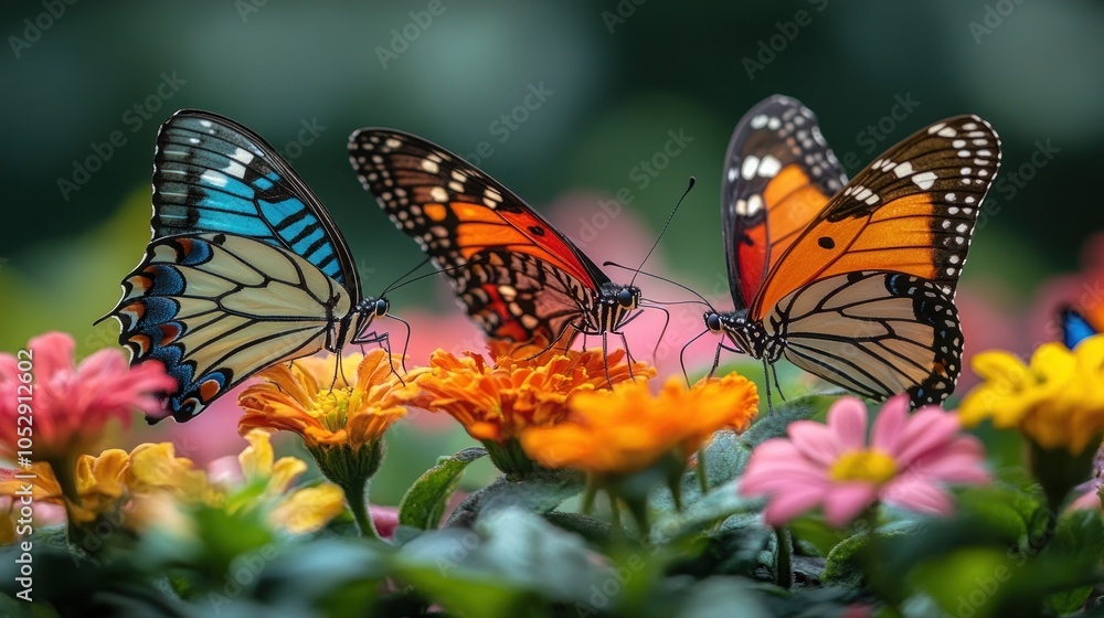 Fototapeta premium Butterflies in Bloom