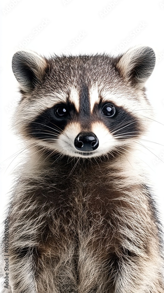 Fototapeta premium raccoon isolated on white background