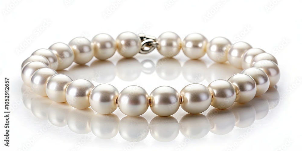 Elegant pearl bracelet on a white background, jewelry, accessory, pearls, beauty, fashion, style, luxury, bracelet Elegant pearl bracelet on a white background, jewelry, accessory, pearls, beauty, fashion, style, luxury, bracelet