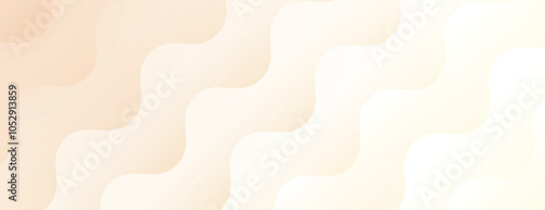 Wavy beige background with a soft, smooth texture. The beige background features a gentle, flowing pattern, creating a calming effect. Minimal abstract wavy gradient vector background