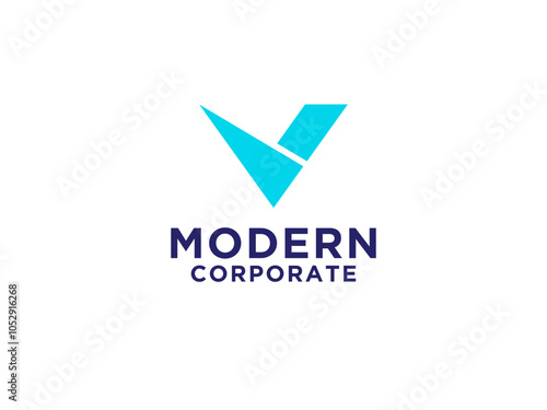 Free Download Triangle Letter V Arrow Up Business Logo. - GFXLoad