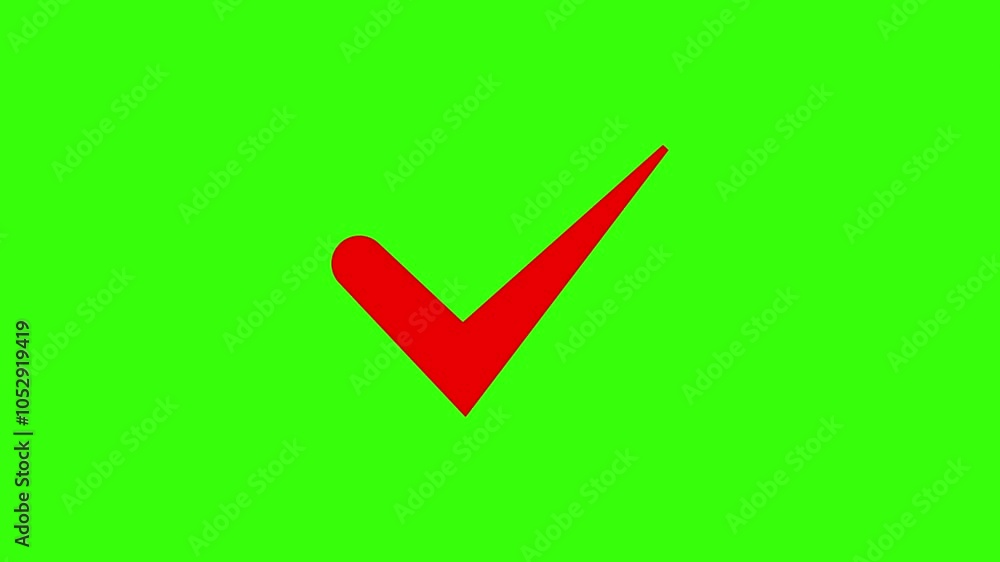 Animated Tick Icon Set on Green Screen, Green checkmark animation. Yes ...