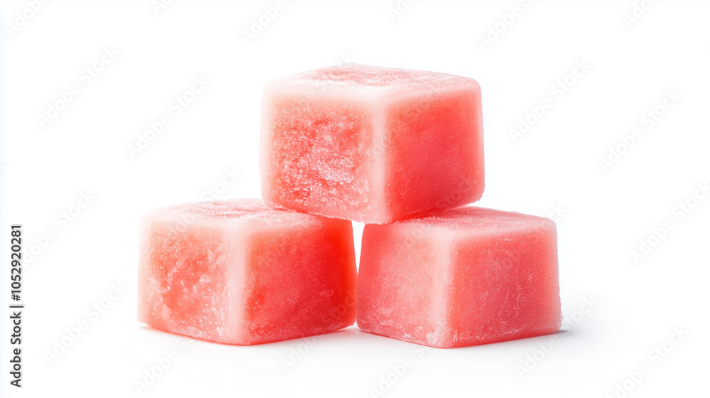 Fresh red meat cubes stacked together, showcasing their rich color and texture. Fresh red meat cubes stacked together, showcasing their rich color and texture.