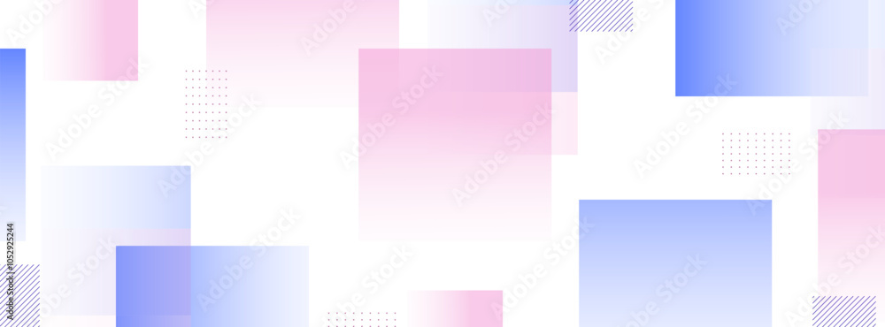 Banner geometric background. blue and pink gradations transparent. box pattern.shape.abstract memphis.eps 10 Banner geometric background. blue and pink gradations transparent. box pattern.shape.abstract memphis.eps 10