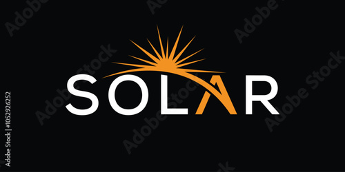 SOLAR typography, for Solar System Logo Design Inspiration 