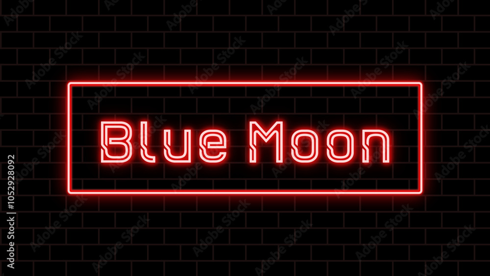 Blue Moon のネオン文字 Blue Moon のネオン文字