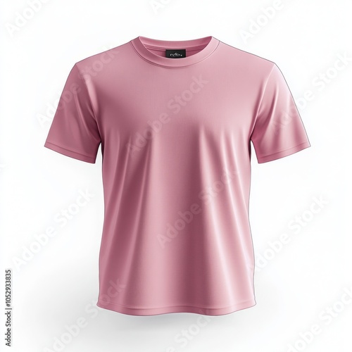 Realistic high quality pink tshirt mockup isolated