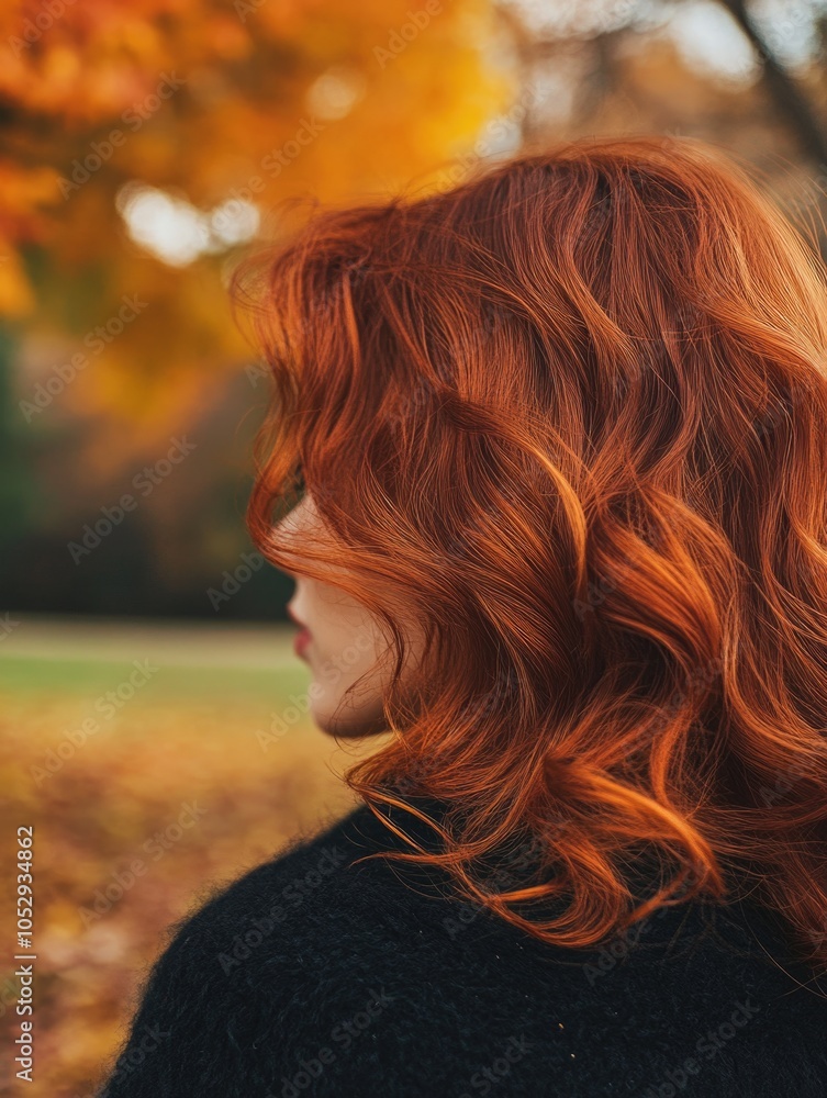 Autumnal Redhead in Park Autumnal Redhead in Park