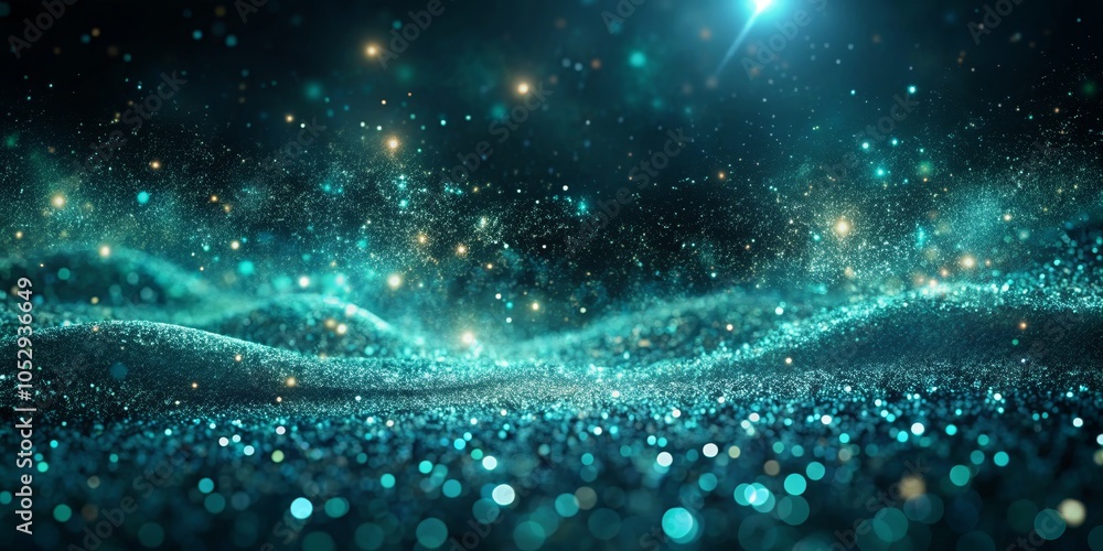 Abstract Teal and Gold Glitter Background with Bokeh Lights, bokeh, glitter, background, abstract Abstract Teal and Gold Glitter Background with Bokeh Lights, bokeh, glitter, background, abstract