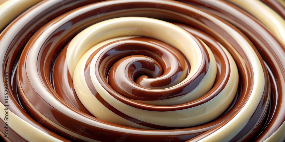 Chocolate and Vanilla Swirl Abstract, 3D, Background, Texture, Swirl Chocolate and Vanilla Swirl Abstract, 3D, Background, Texture, Swirl