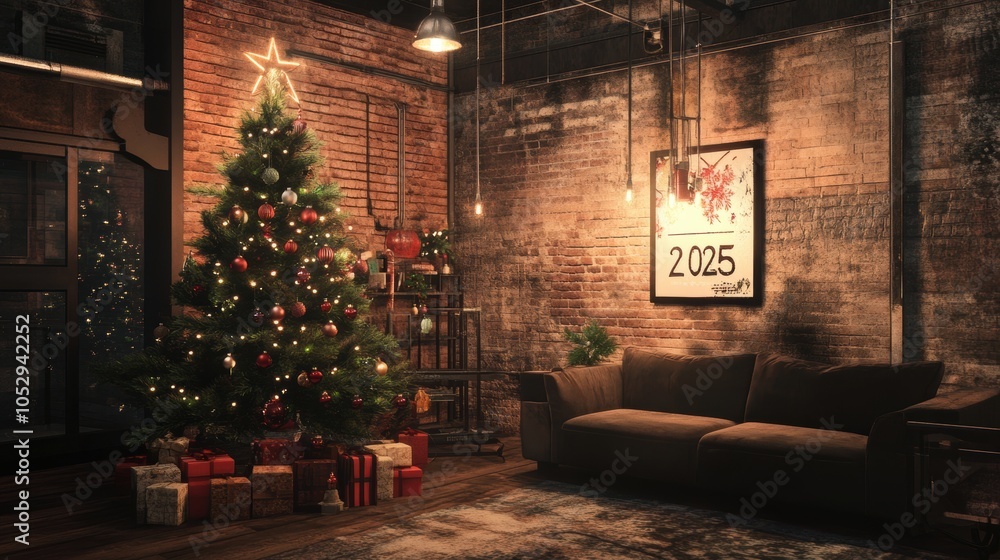 Fototapeta premium Christmas Loft.