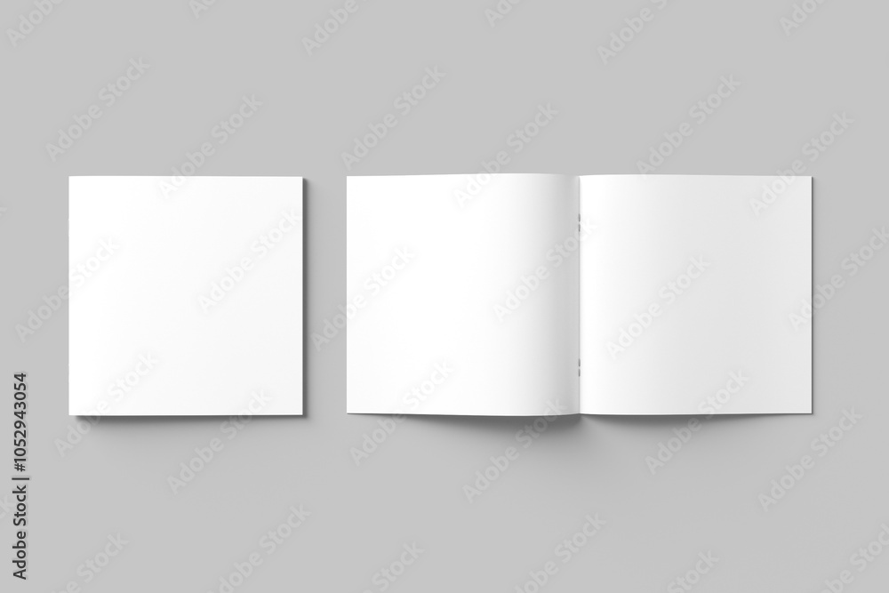 Fototapeta premium Square Brochure and Photobook Mockup
