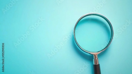 Wallpaper Mural A magnifying glass is on a blue background Torontodigital.ca