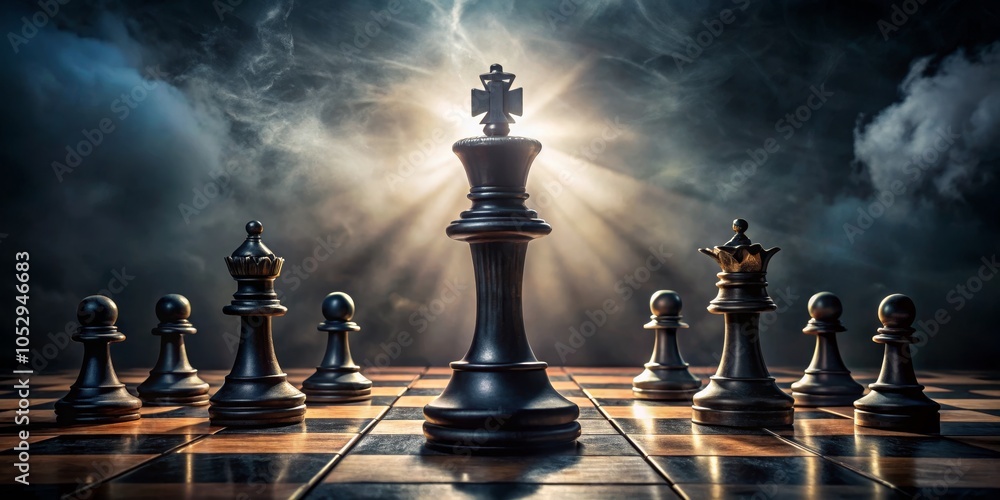 Chess King Dominating The Board, Smoke, Strategy, Game, Chess, Strategy, Victory Chess King Dominating The Board, Smoke, Strategy, Game, Chess, Strategy, Victory