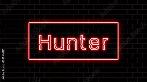 Hunter のネオン文字