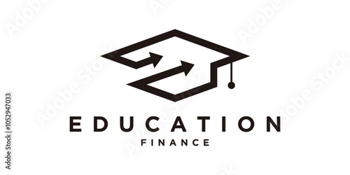 logo design for investment college, graduation, financial, profit, up, success, school, education, logo design vector, icon, vector, symbol, idea, creative.