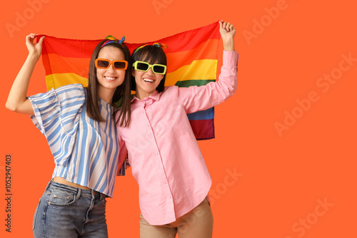 Young lesbian couple with L...