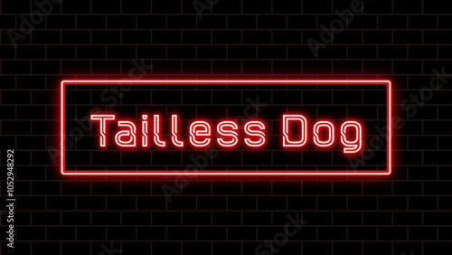 Tailless Dog のネオン文字 photo