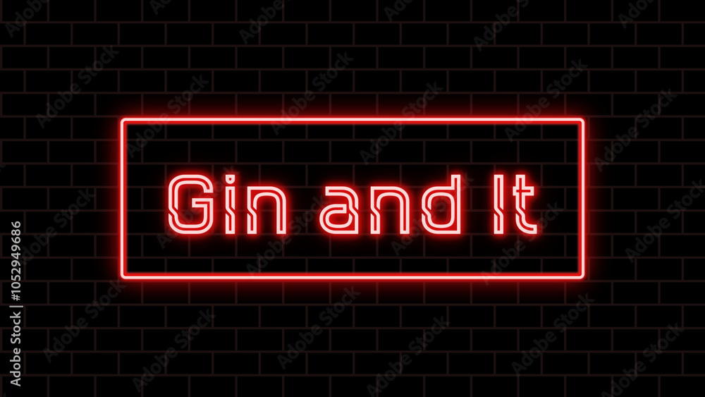 Gin and It のネオン文字 Gin and It のネオン文字