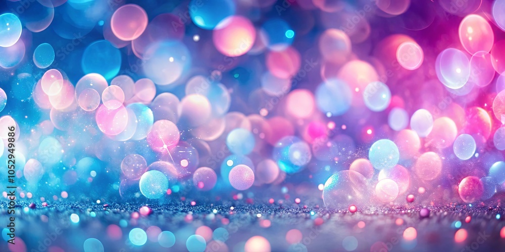 Abstract Shimmering Background of Softly Glowing Pastel Bubbles on a Glittering Surface Abstract Shimmering Background of Softly Glowing Pastel Bubbles on a Glittering Surface