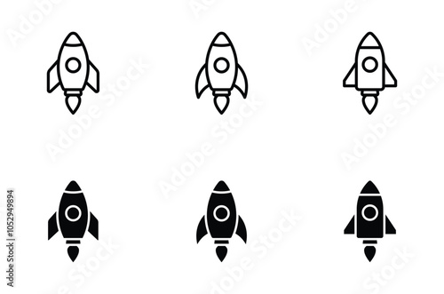 Rocket icon. Rocket launched icon vector.
