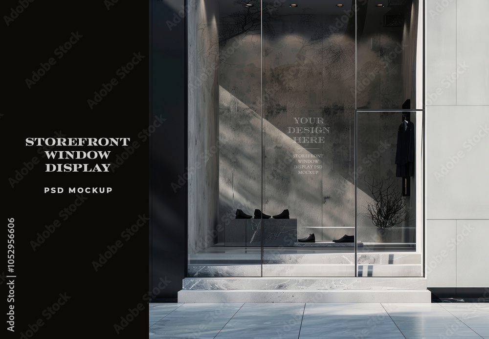Storefront Window Display Mockup With Generative AI Stock Template ...