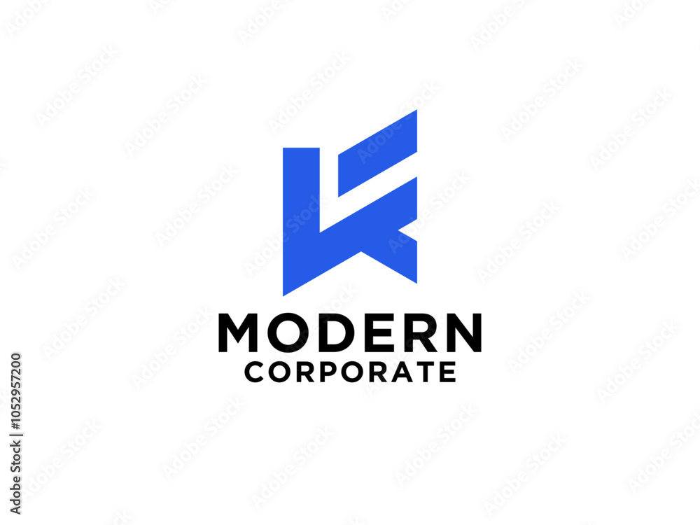 Initial Letter K Logo. Blue Infinity Line Origami Style isolated on White Background. Usable for Business and Branding Logos. Initial Letter K Logo. Blue Infinity Line Origami Style isolated on White Background. Usable for Business and Branding Logos.