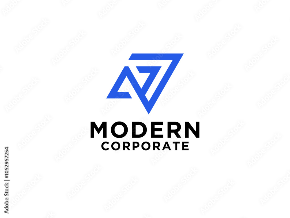 Letter N Logo Square Line. Flat Vector Logo Design Letter N Logo Square Line. Flat Vector Logo Design