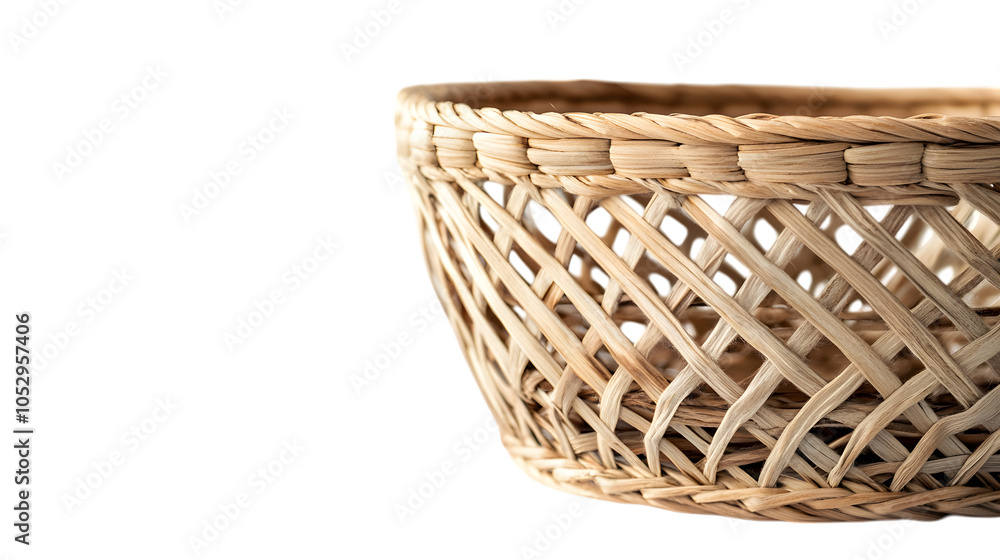 Fototapeta premium Wicker basket on a white background