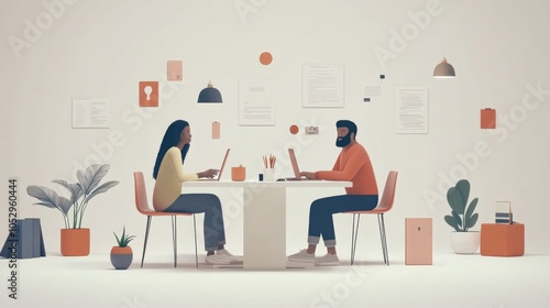 Collaborative Workspace with Diverse Professionals