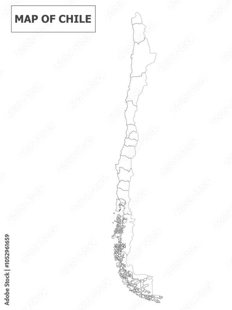 Fototapeta premium American Countries Geography Political map. Political map of country with capital, province or state capital, major cities and town.