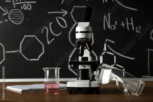 Modern microscope, protecti...