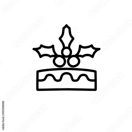 Christmas cake outline