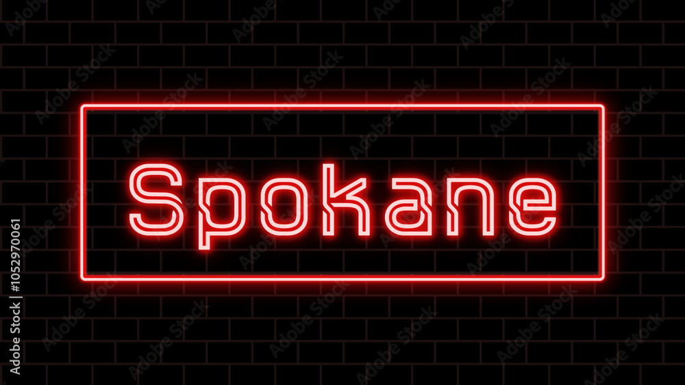 Spokane のネオン文字 Spokane のネオン文字
