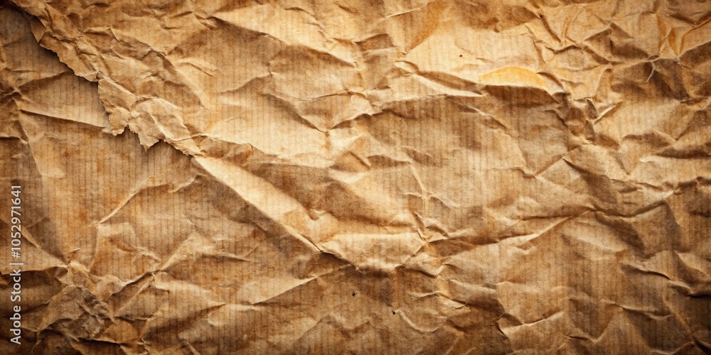 A Close Up of a Brown, Wrinkled Cardboard Sheet with Visible Grain and Uneven Texture A Close Up of a Brown, Wrinkled Cardboard Sheet with Visible Grain and Uneven Texture