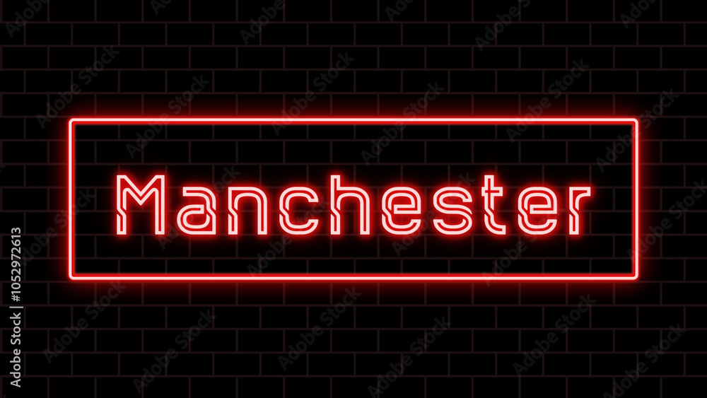 Manchester のネオン文字 Manchester のネオン文字