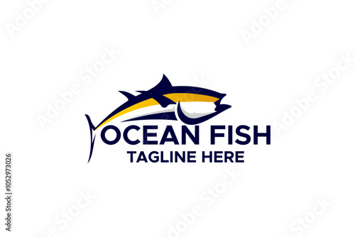 Ocean Fish Wildlife Black Colored Illustration Design Silhoutte