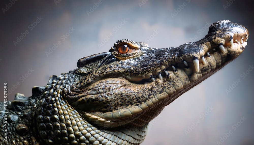 Obraz premium Colse up crocodile on background