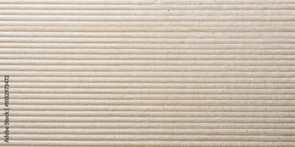 A Close-Up Shot of the Distinctive Linear Texture of Corrugated Cardboard, Revealing the Subtle Variations in Color and Depth of the Material
