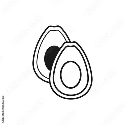 FLAT AVOCADO ICON