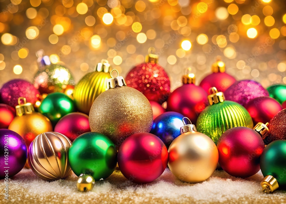 Christmas Ornament Still Life - Beige Background Christmas Ornament Still Life - Beige Background